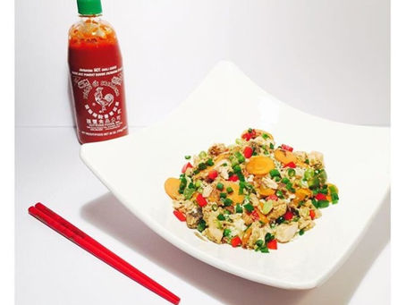 Cauliflower Chinese fried "rice"