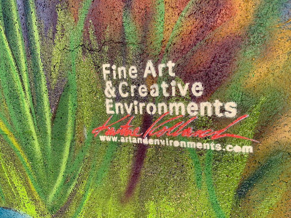 Fine Art & Creative Environments signature on the mural