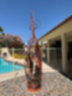 9' tall steel ceramic glass