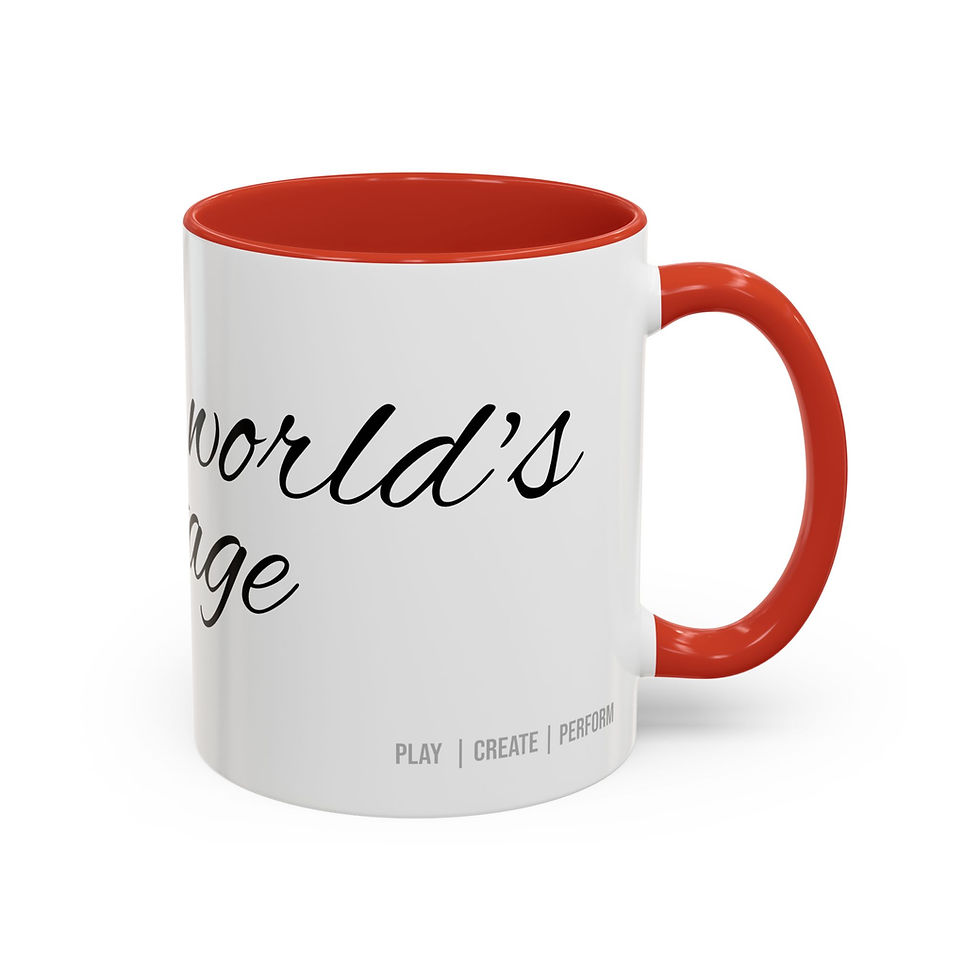 Thumbnail: Accent Coffee Mug — "All the world's a stage" Script Quote