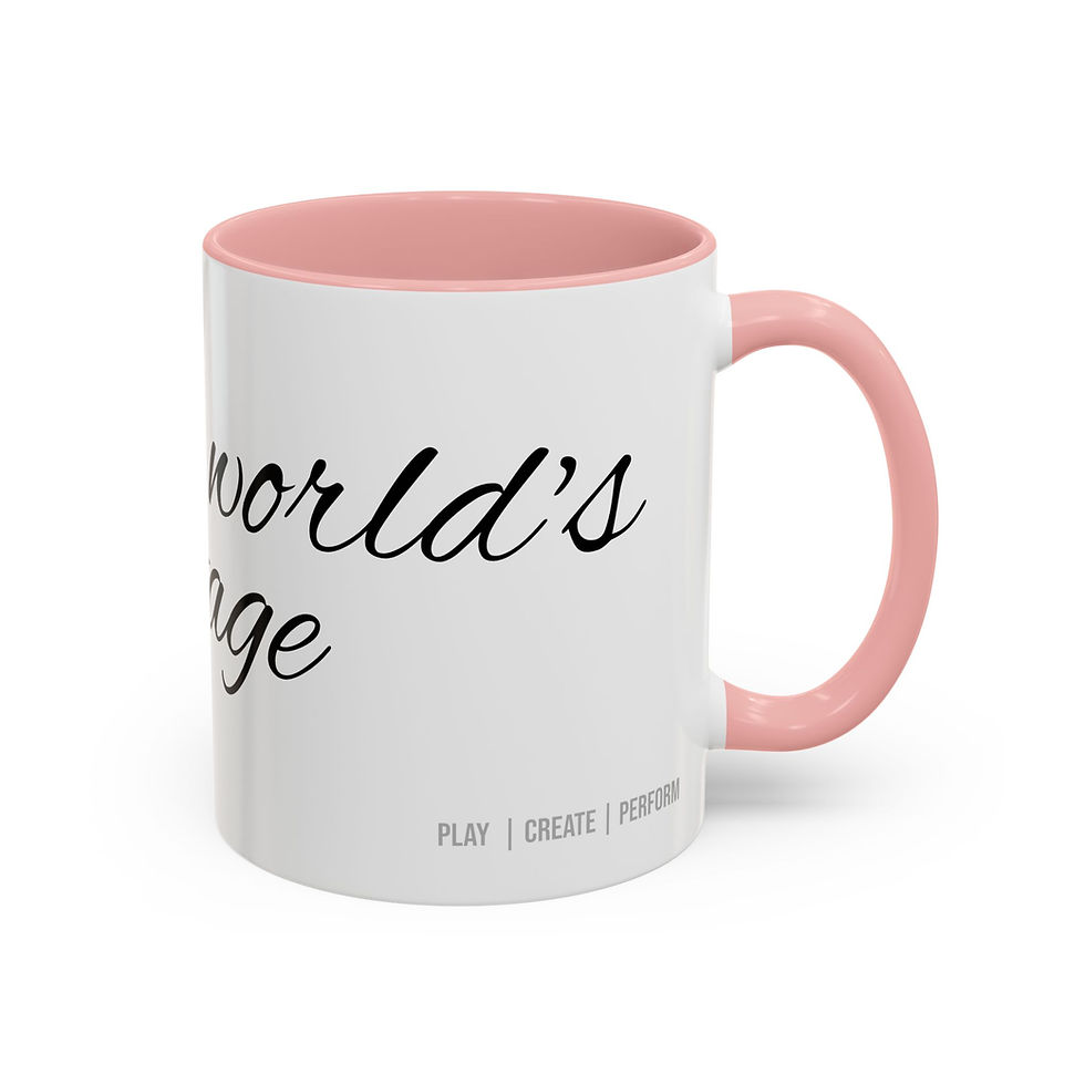 Thumbnail: Accent Coffee Mug — "All the world's a stage" Script Quote