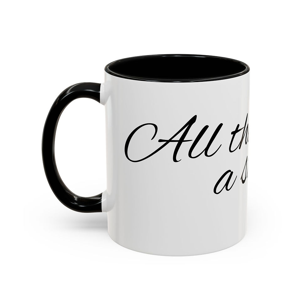 Thumbnail: Accent Coffee Mug — "All the world's a stage" Script Quote