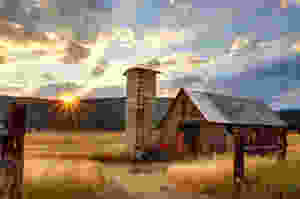 Farm, Sunset