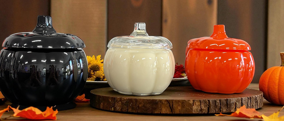 Pumpkin Glass Jar 2-Wick Soy Wax Candle 14 oz