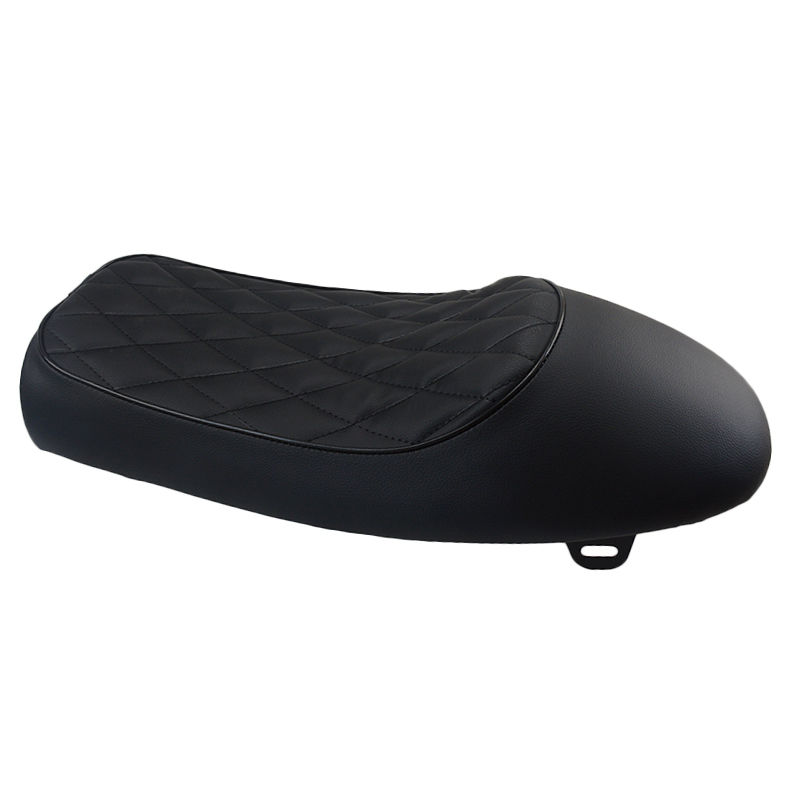 Thumbnail: Universal black cafe racer hump style vinyl seat