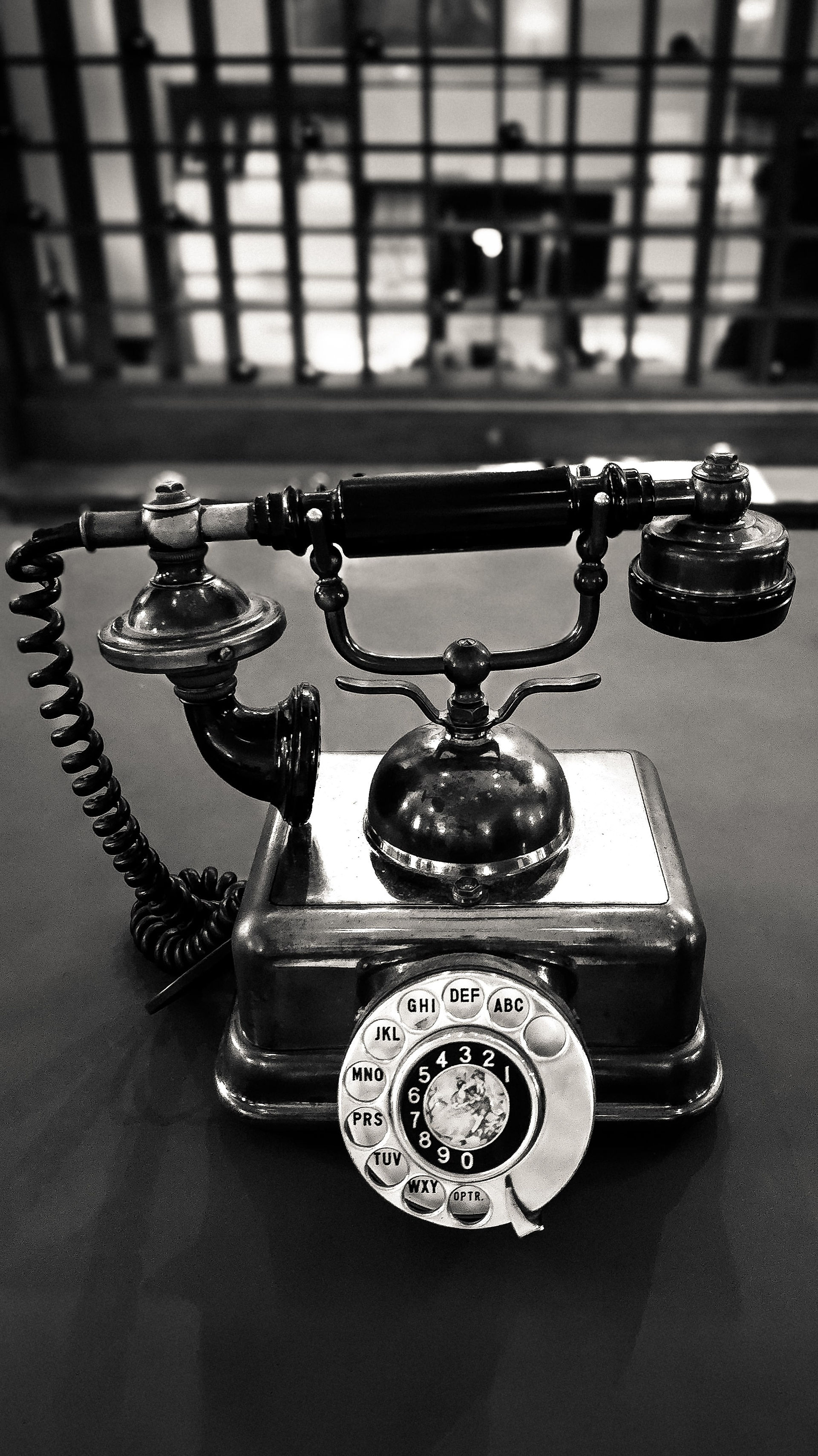 Retro telephone in the lobby of the Paxmontana
