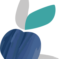 Abstract Blue Olive Art
