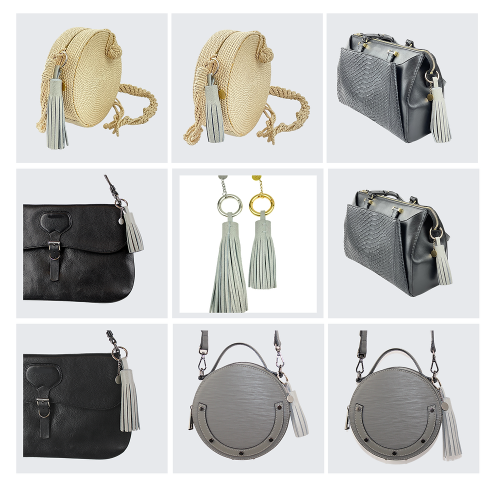 Thumbnail: Light Gray Tassels