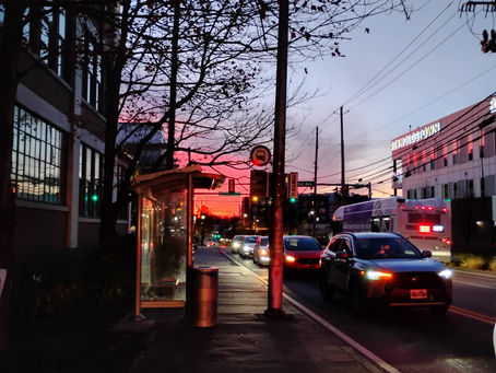 Cidade de Atlanta, US, à noite. Foto tirada para blog de jornada criativa da Marina Rodrigues, Fio da Meada.