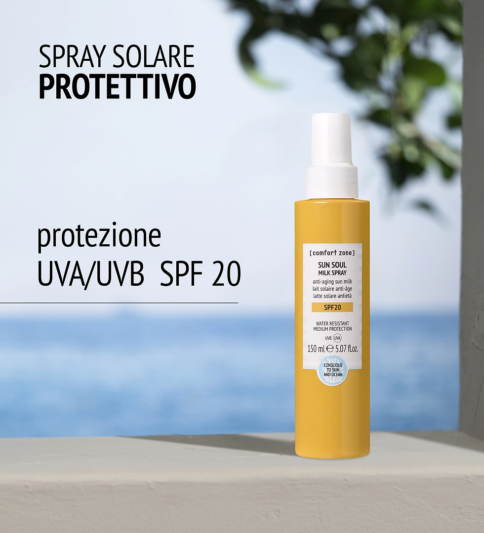 locandina espositrice latte solare comfort zone sun soul milk spf20