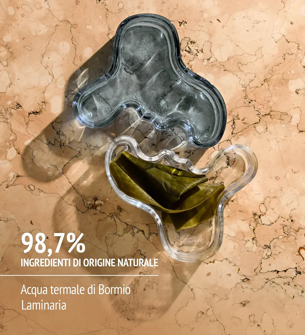 Miniatura: immagine pubblicitaria ingredienti di origine naturale comfort zone thermal mud