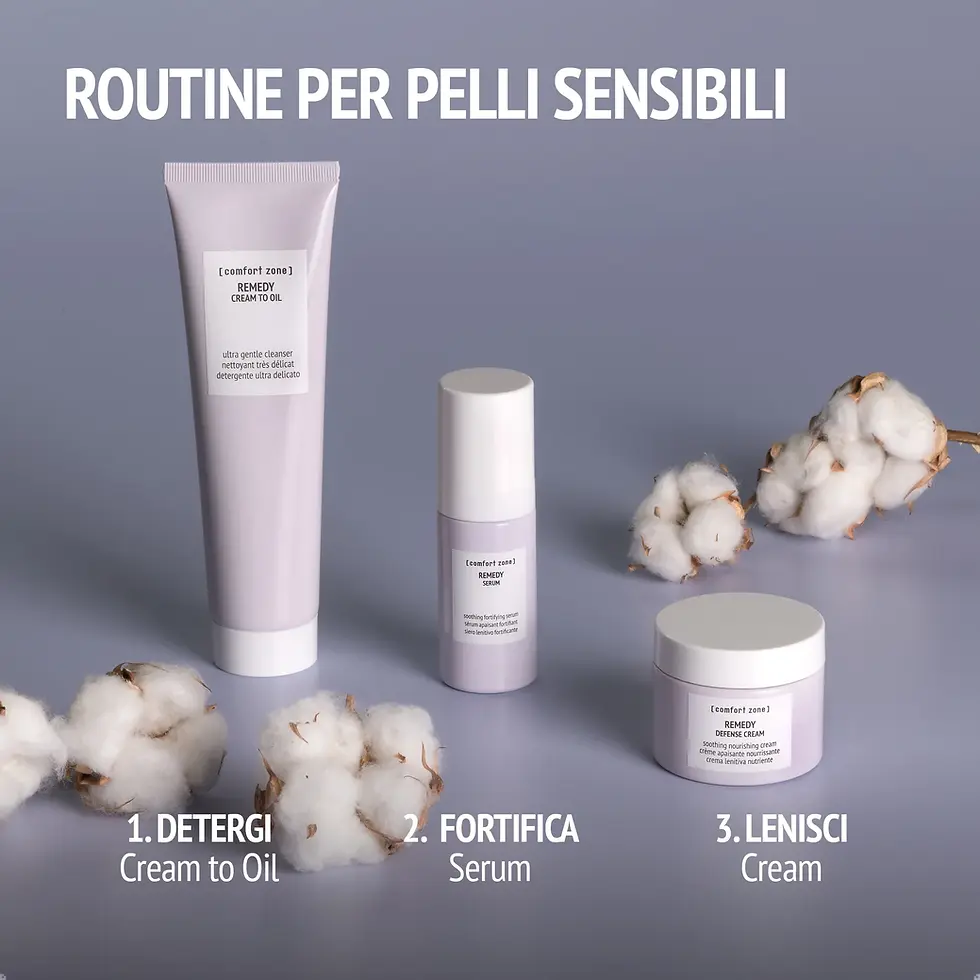 Miniatura: la routine per pelli sensibili di remedy comfort zone