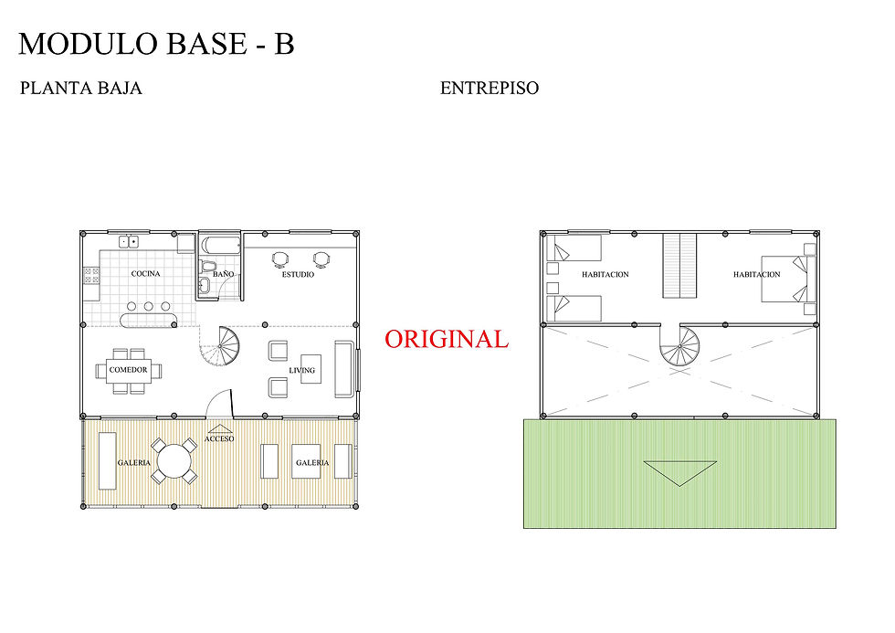 6x9 con entrepiso - modulo base1