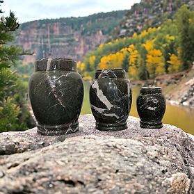 Black & White Marble Urn