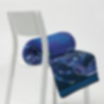 Miniature : Plaid Homard Bleu - Fond Bleu