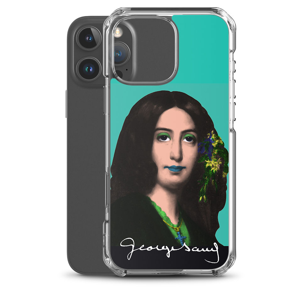 Miniature : George SAND - Pop Art - Fond Vert - Iphone