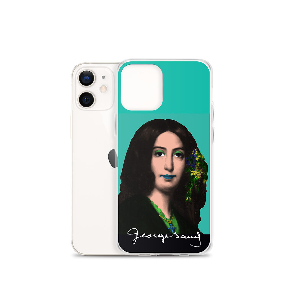 Miniature : George SAND - Pop Art - Fond Vert - Iphone