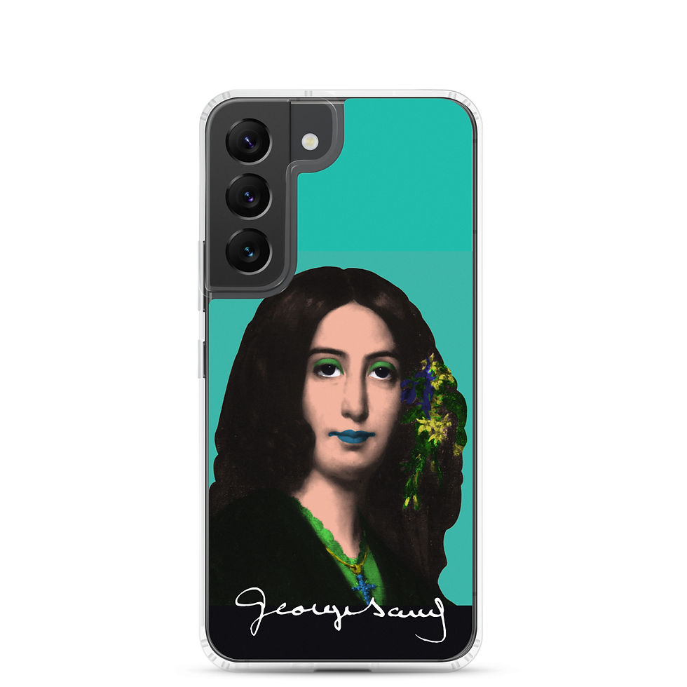 Miniature : George SAND - Pop Art  - Fond Vert Samsung 