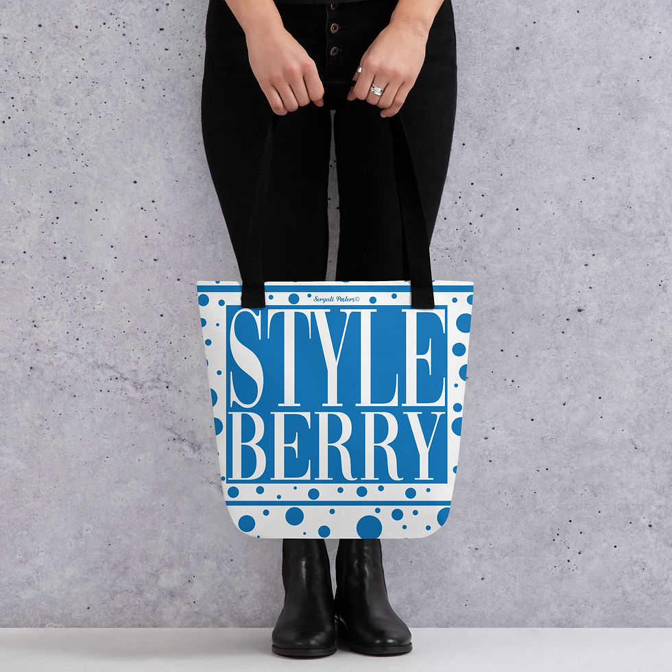 Thumbnail: Tote bag - Berry Style - Bleu