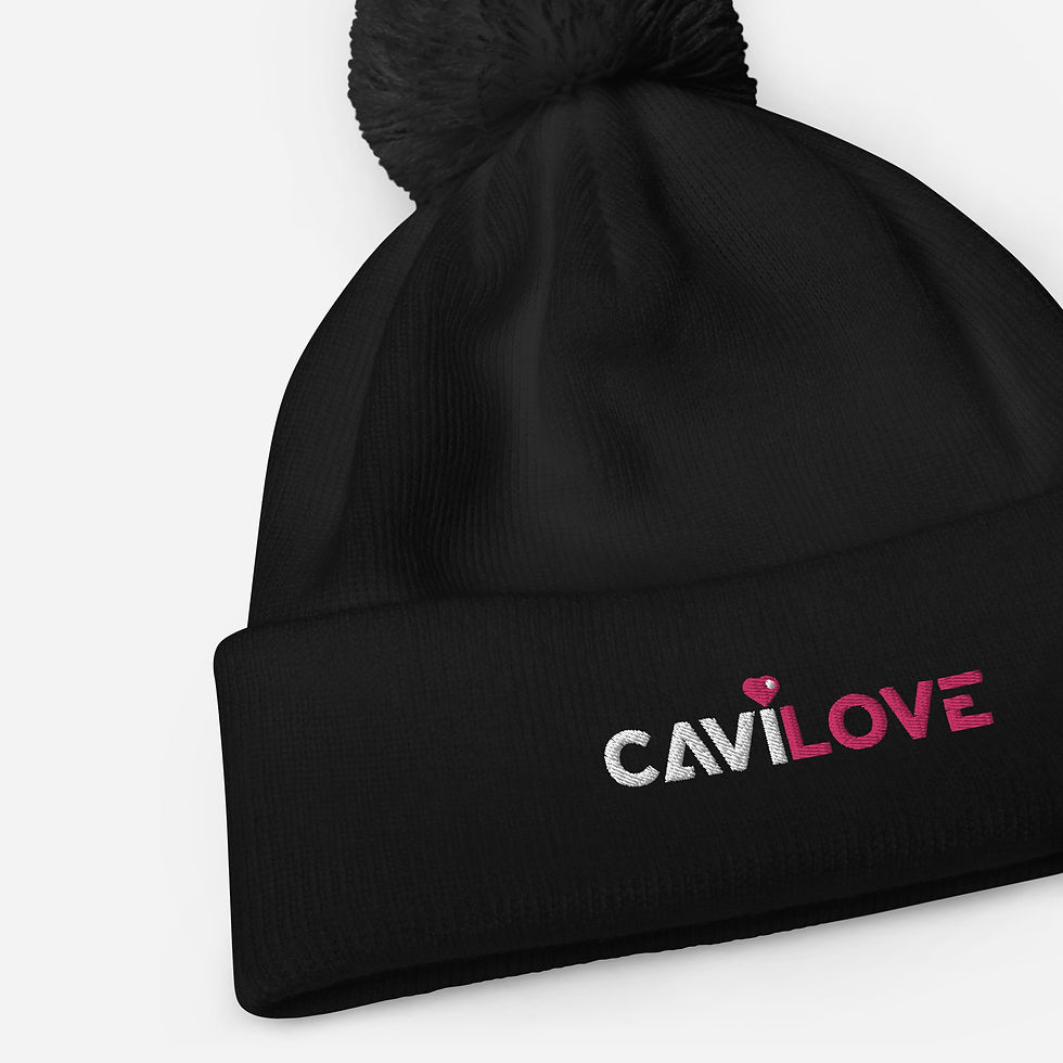 Miniature : Bonnet Pompon NOIR CAVILOVE©