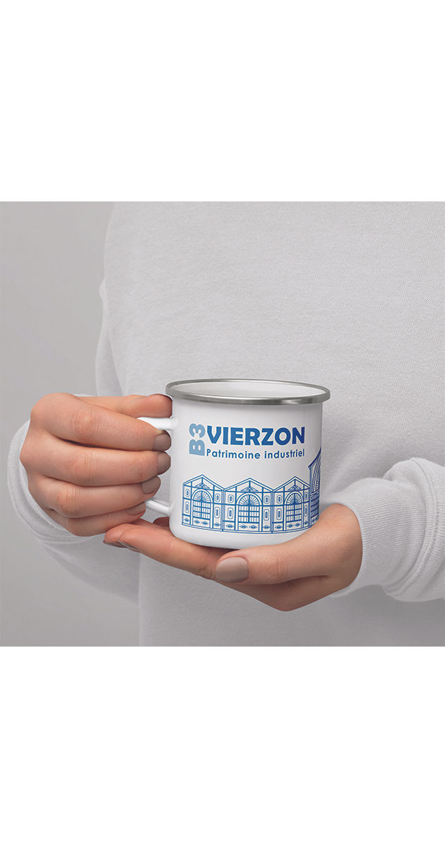 Thumbnail: Mug émaillé - Le B3 - Patrimoine Industriel - Vierzon