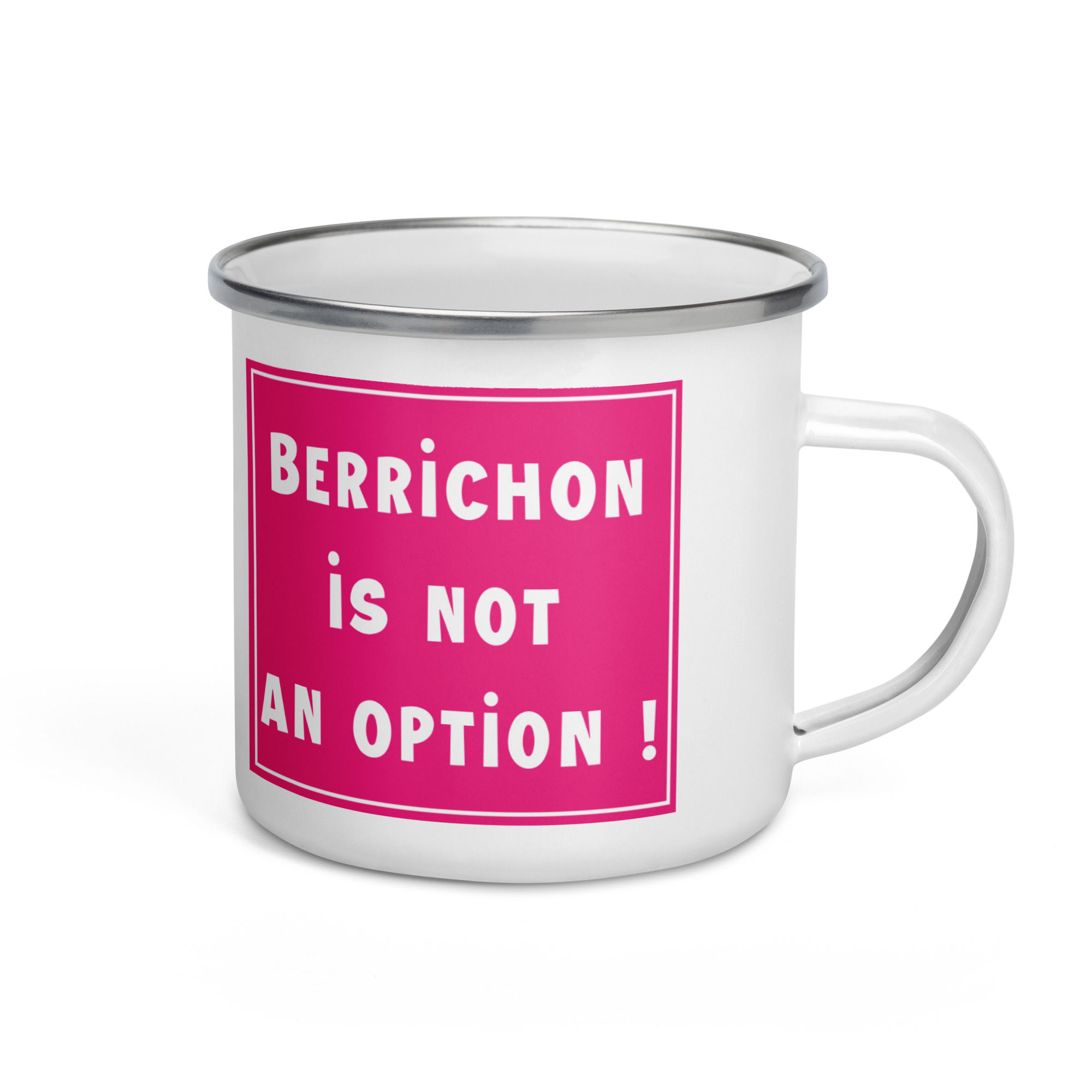Mug émaillé - Berrichon is not an option ! Rose