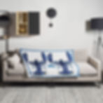 Miniature : Plaid - Le Homard Bleu - Fond Blanc
