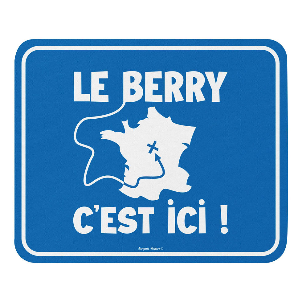 Miniature : Tapis de souris Bleu - Le Berry c est ici !