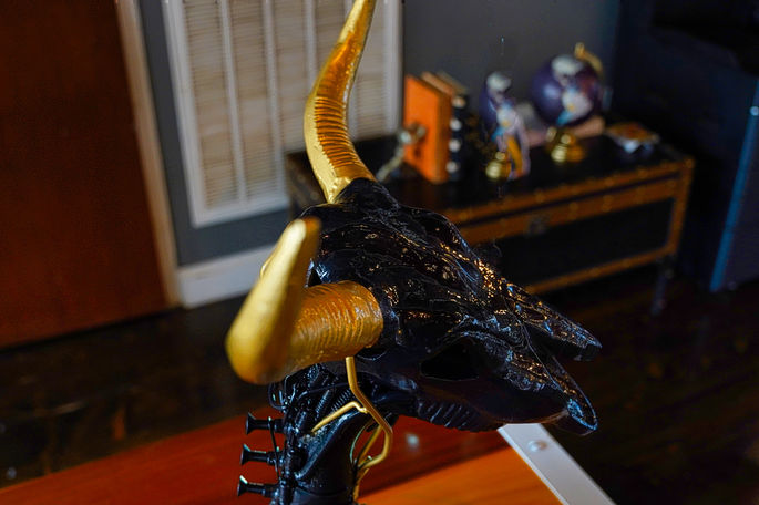 Sculpture made with recycled metal objects