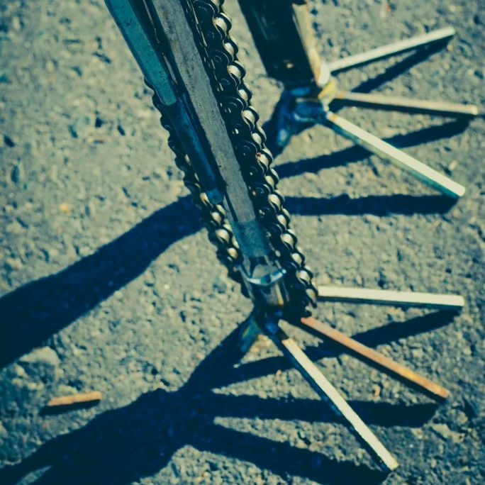 Sculpture made with recycled metal objects