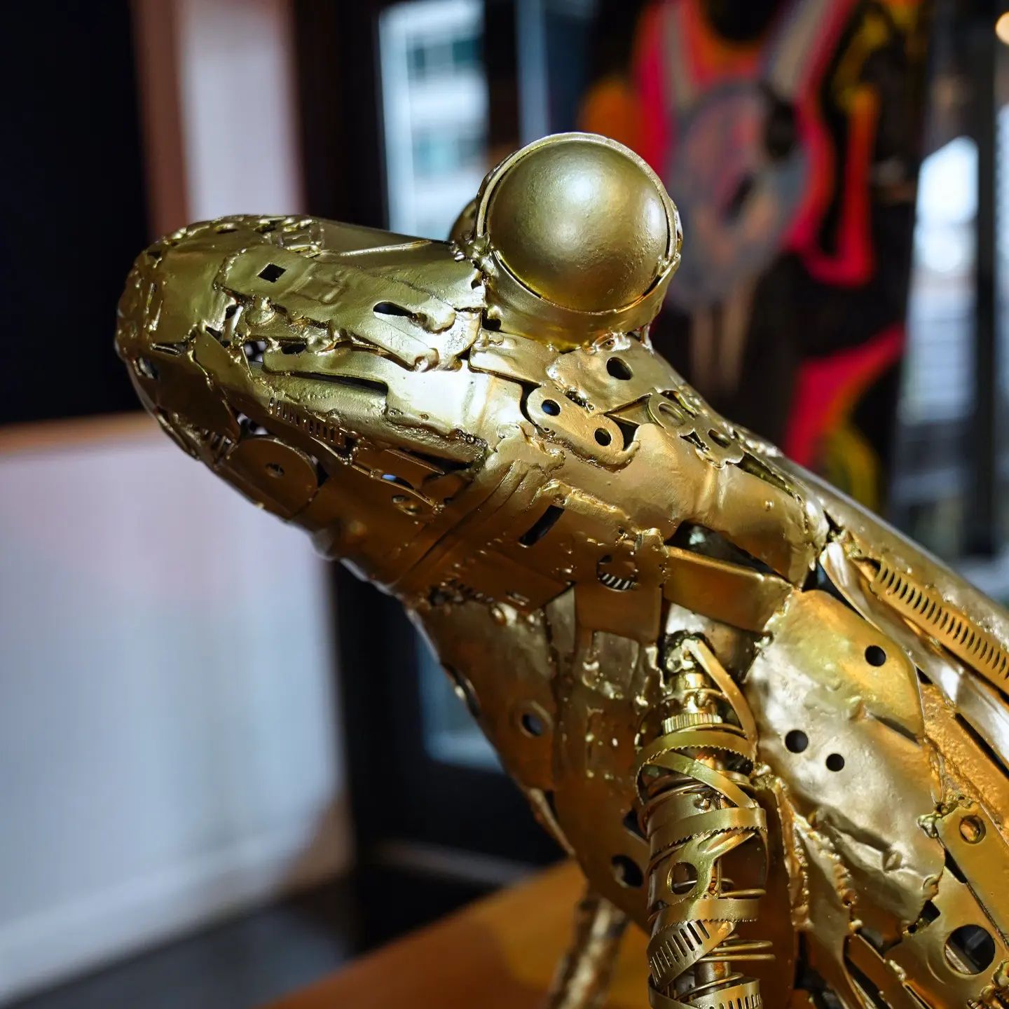 Golden Frog Sculpture