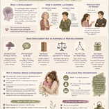 Infographic titled Displacement: When Parental Enmeshment Gets Taken Out on Your Partner, with examples, signs, and guidance.