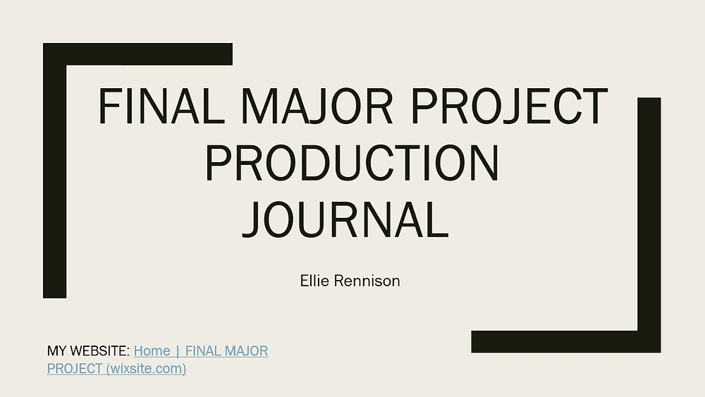 Production Journal Example PRODUCTION JOURNAL