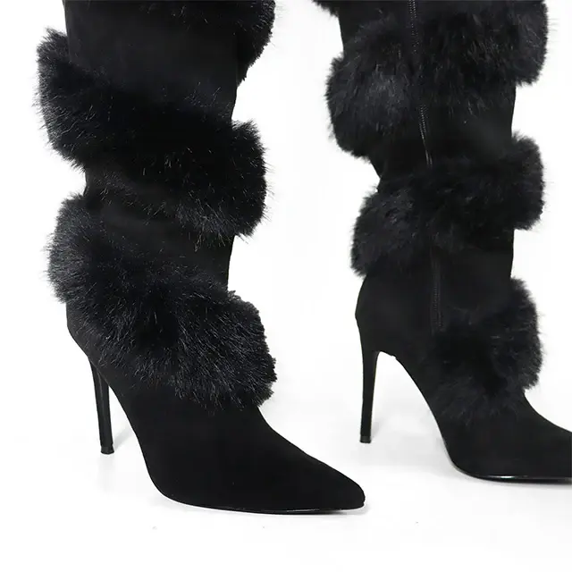 Thumbnail: Christy Faux Fur Trim Boot