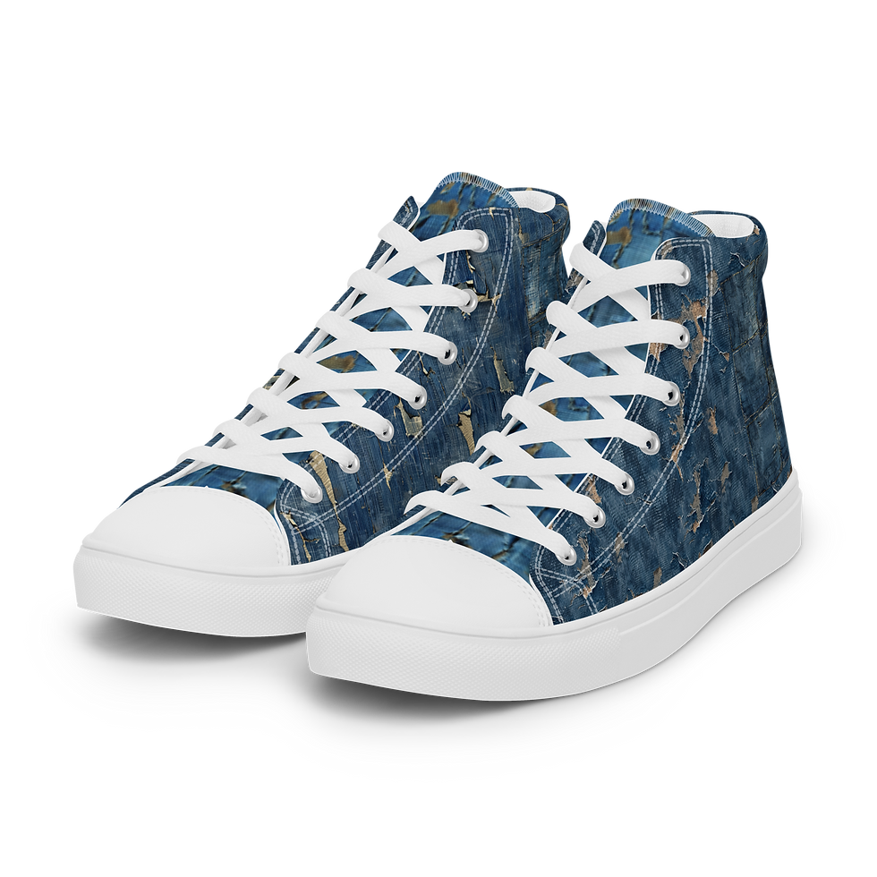 Thumbnail: Denim Dream Women’s high top canvas shoes