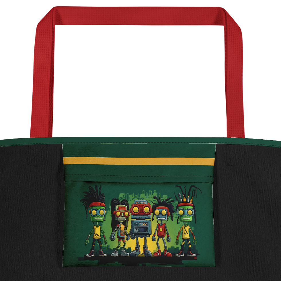 Thumbnail: Rastabots Large Tote Bag