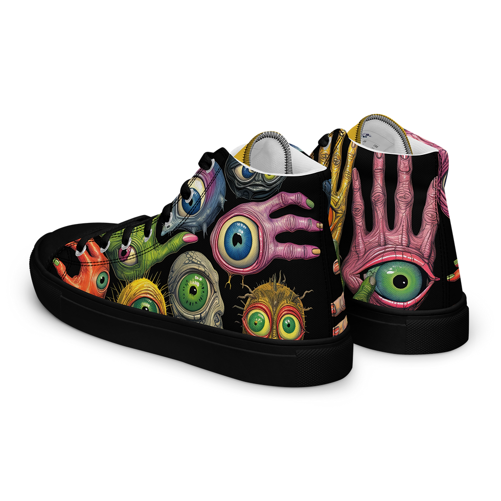 Thumbnail: Hand Eye Men’s high top canvas shoes