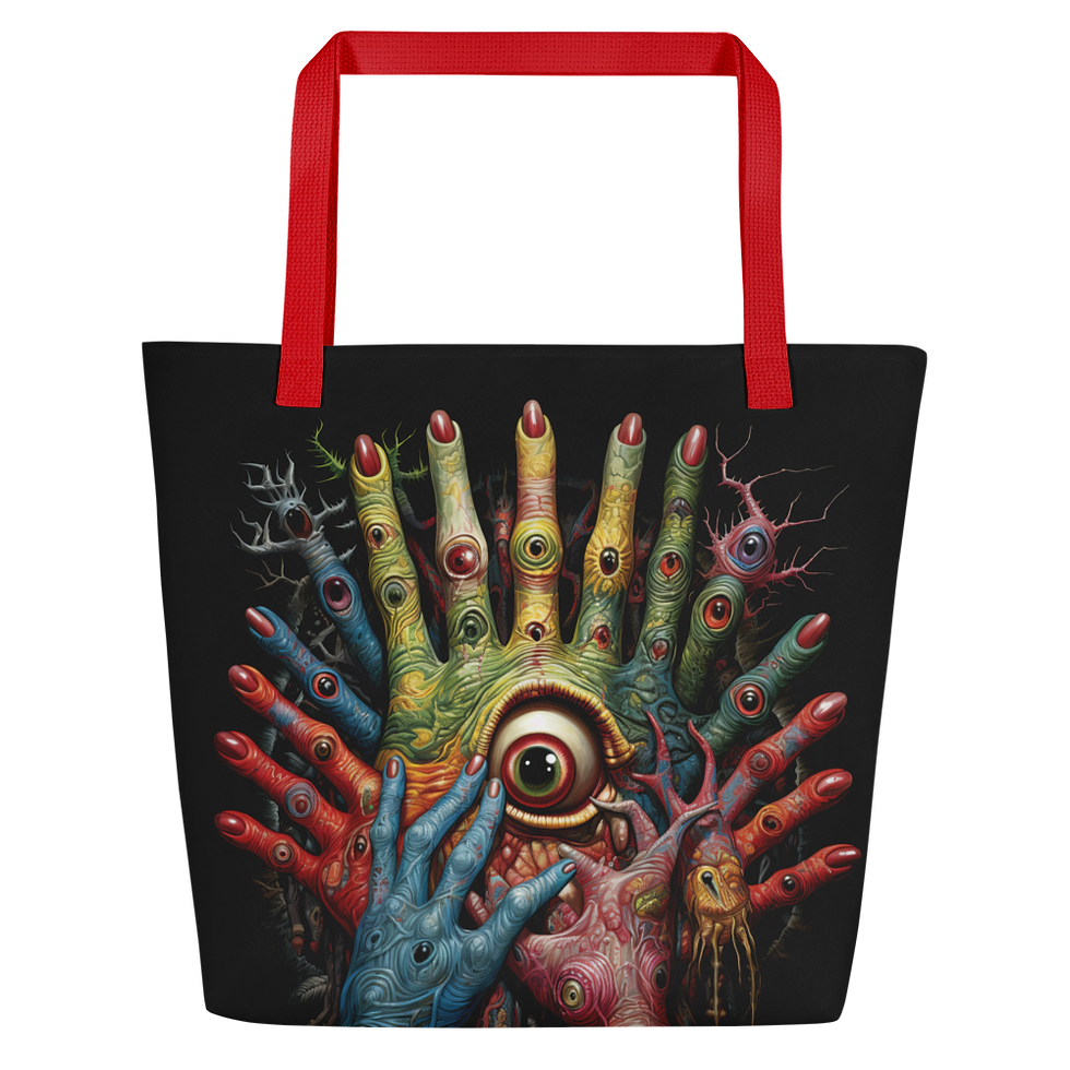 Thumbnail: Hand Eye Large Tote Bag