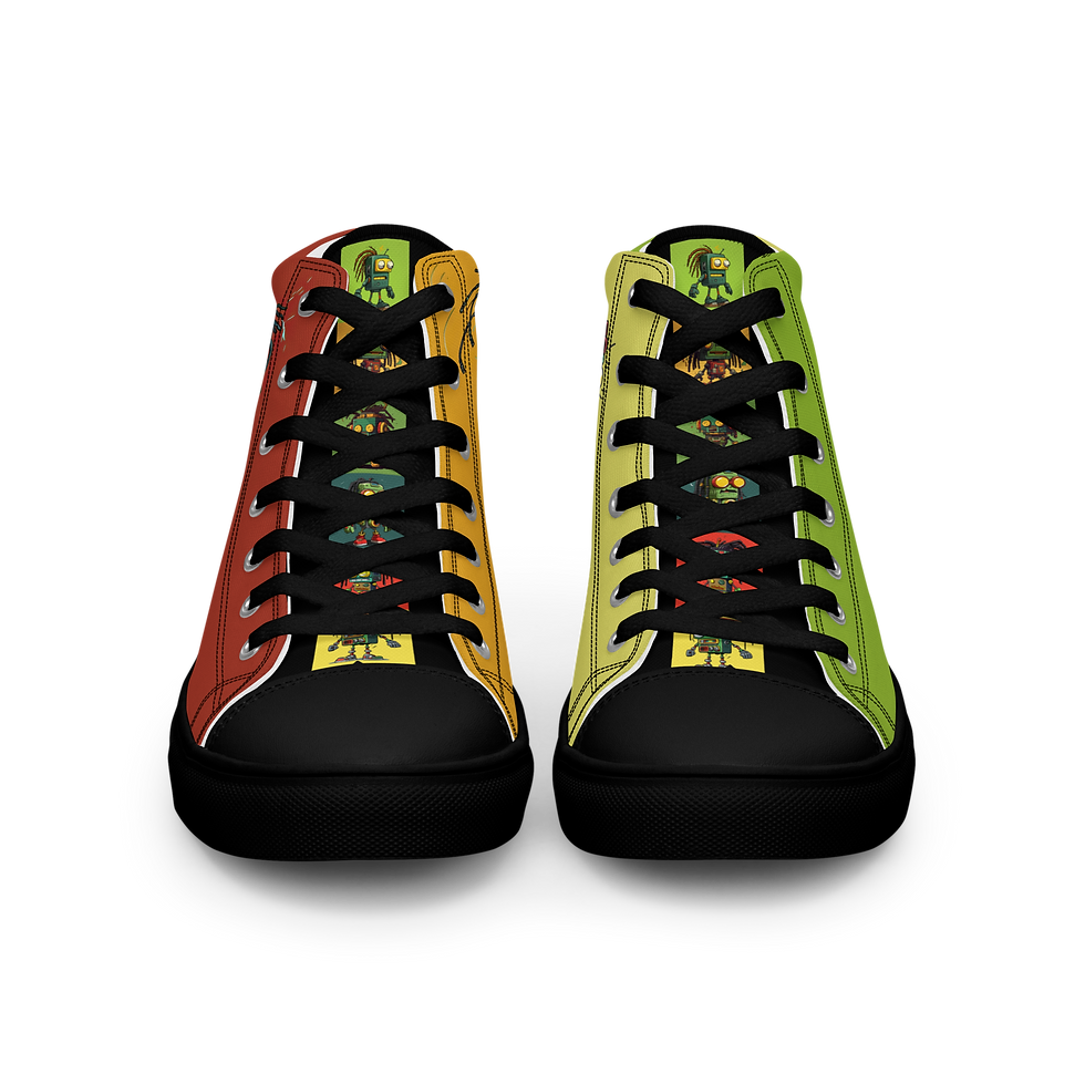 Thumbnail: Rastabots Women's high top canvas shoes