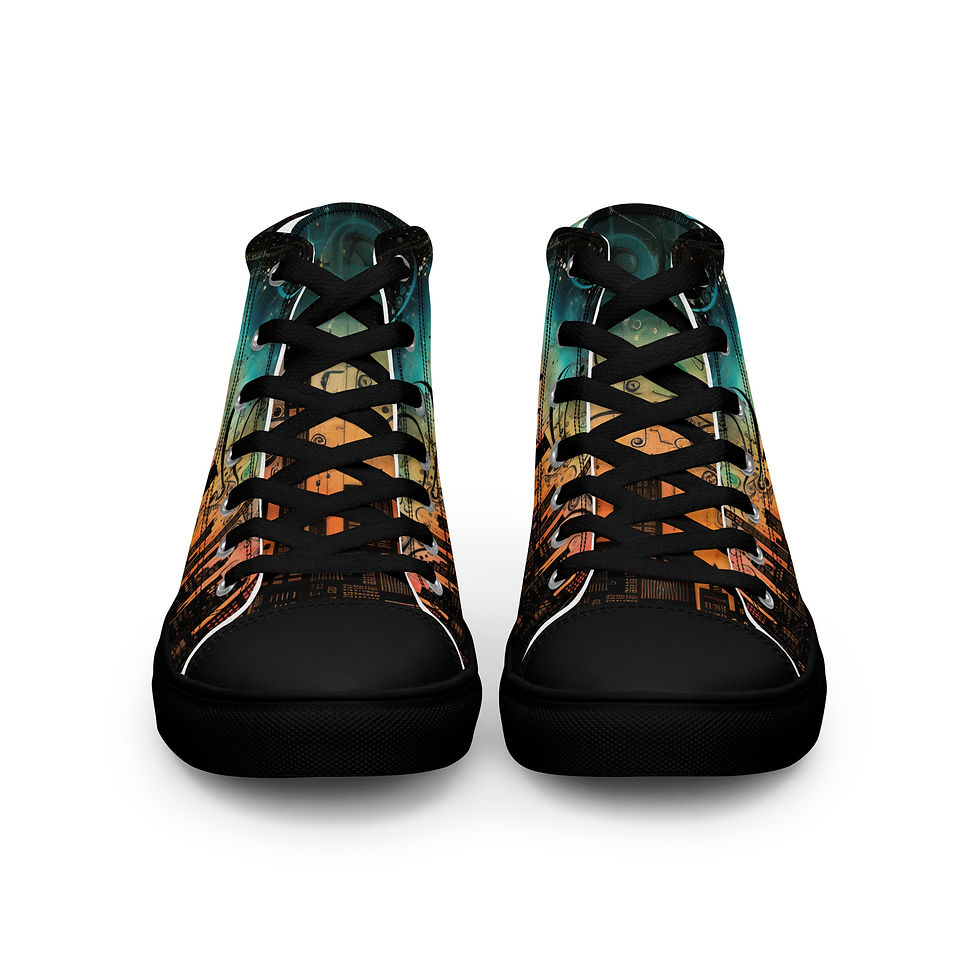 Thumbnail: Men’s Deco City high top canvas shoes