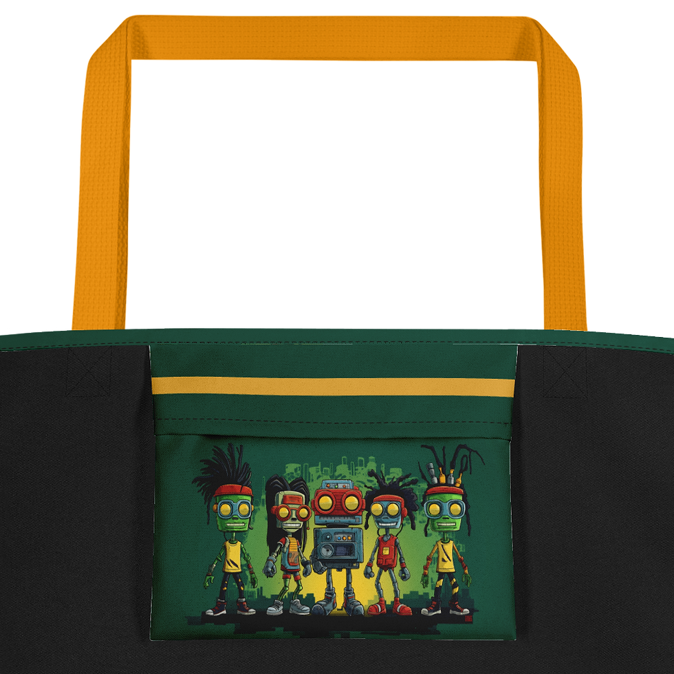 Thumbnail: Rastabots Large Tote Bag