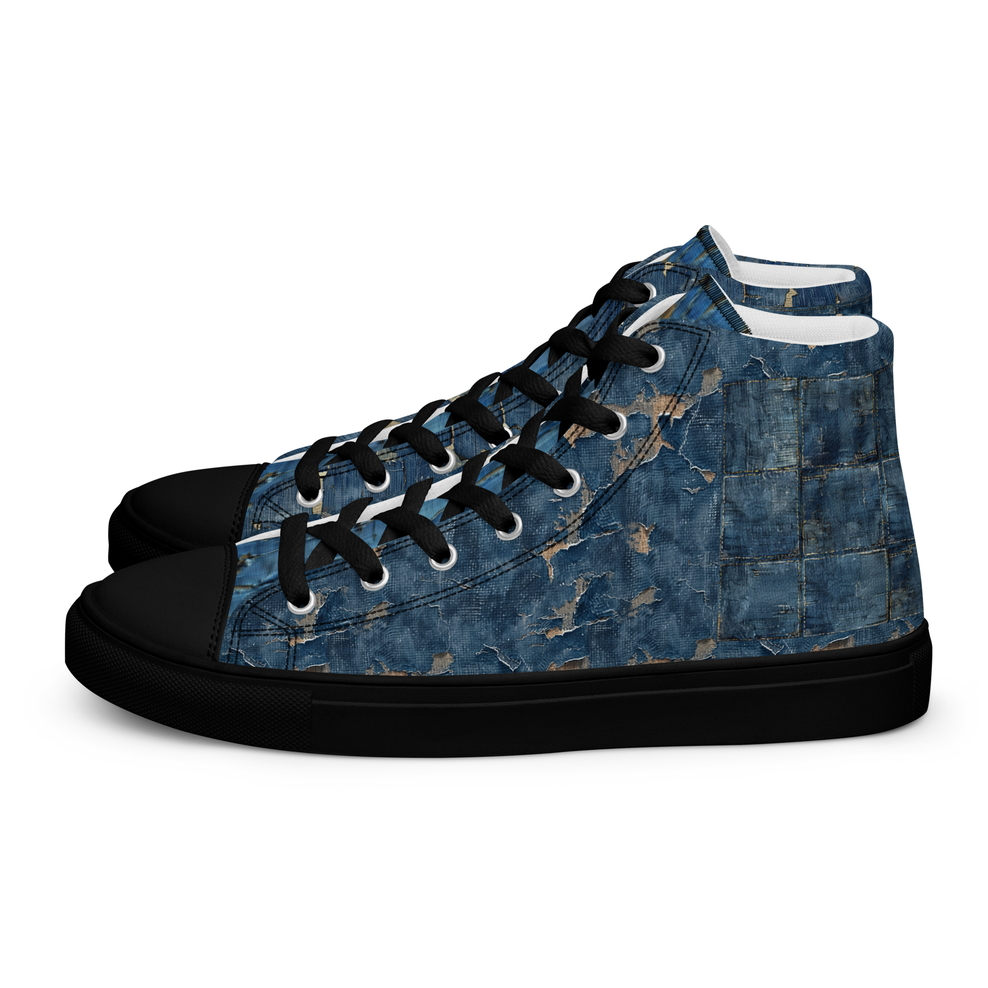 Denim Dream Women’s high top canvas shoes
