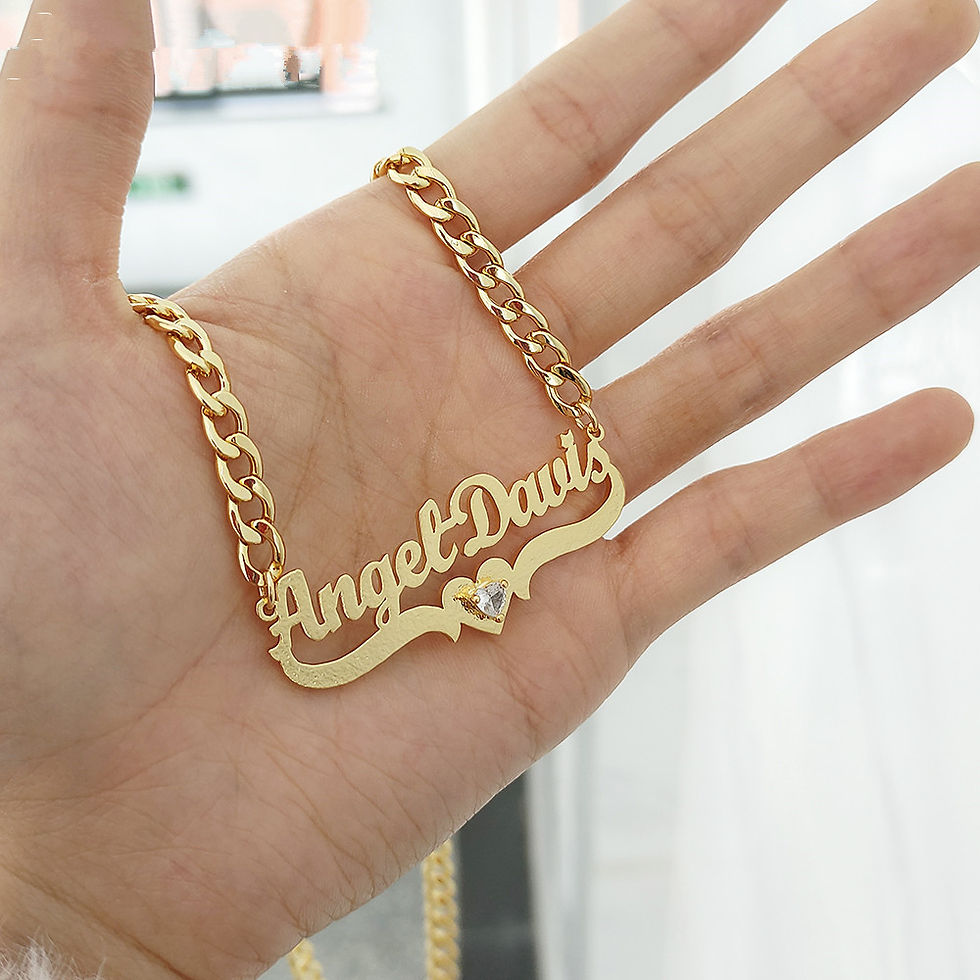 Thumbnail: Personalized DIY Name Necklace with Heart Birthstone