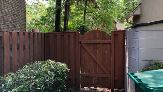 After fence paint and repair.