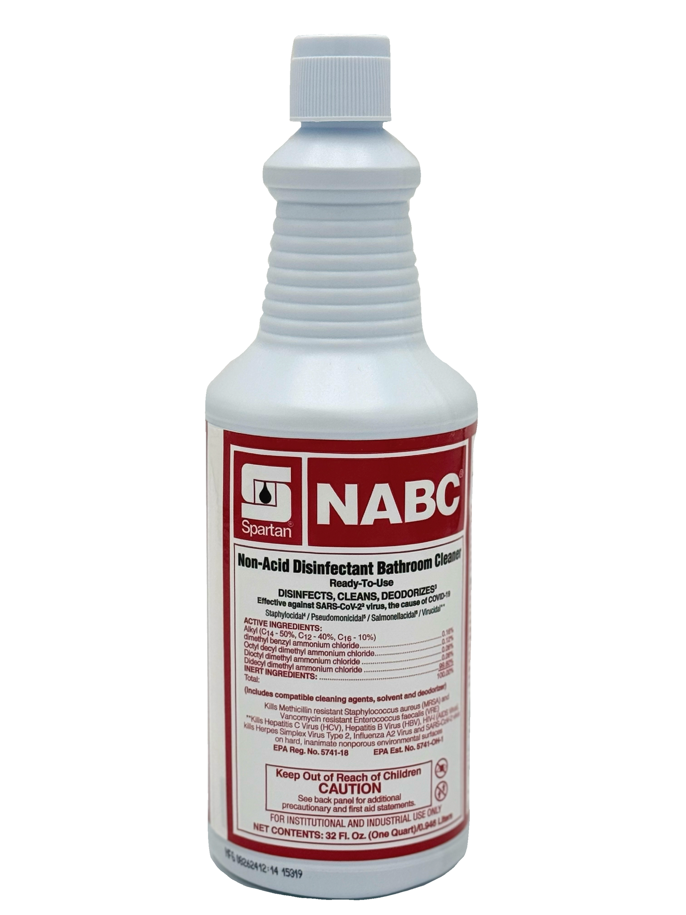 CA2012 Spartan NABC Disinfectant Bathroom Cleaner -QT 12/CS