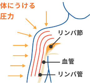 リンパの流れ改善を表したグラフ