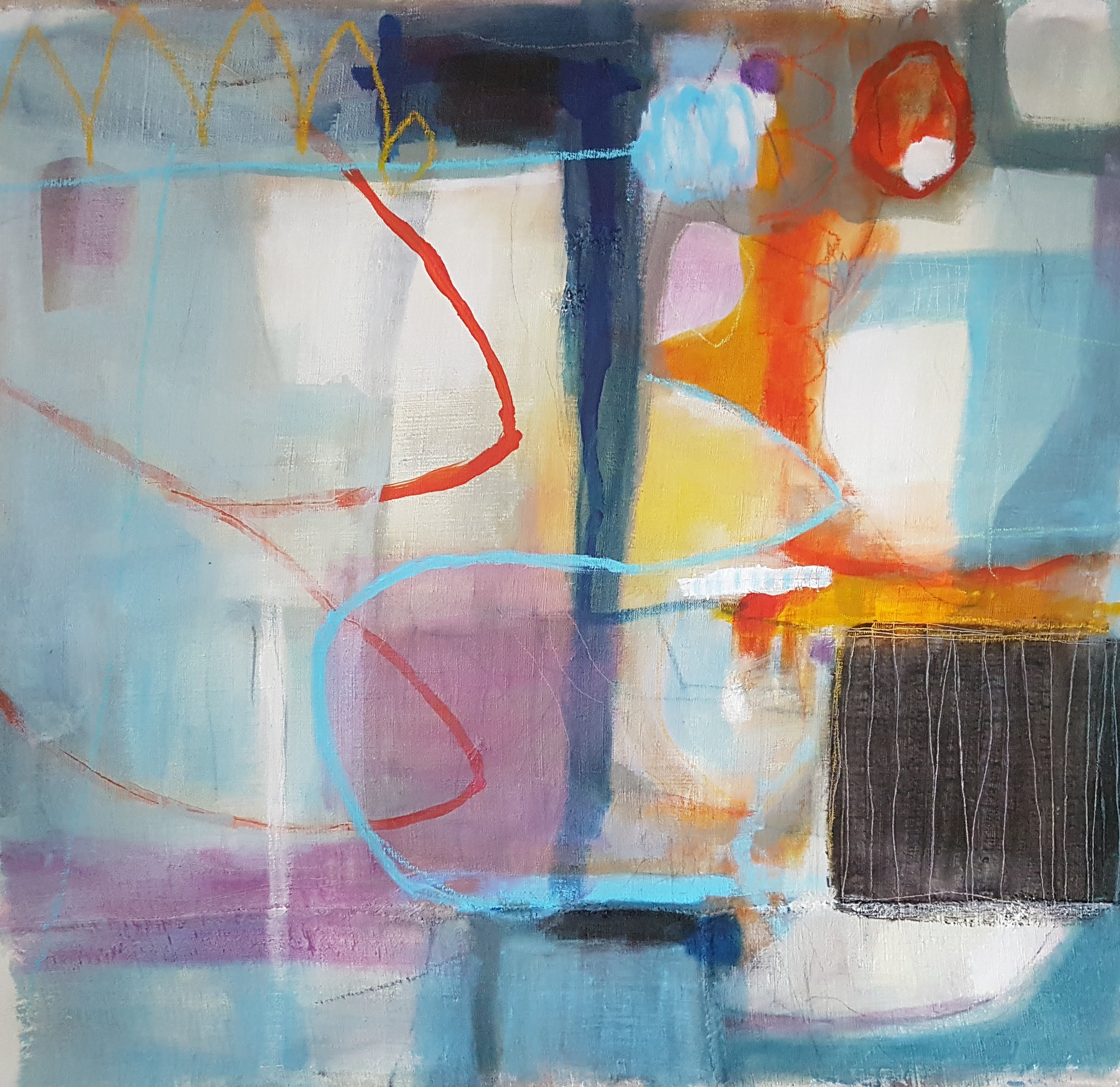 Acrylique sur toile de lin ancien 80