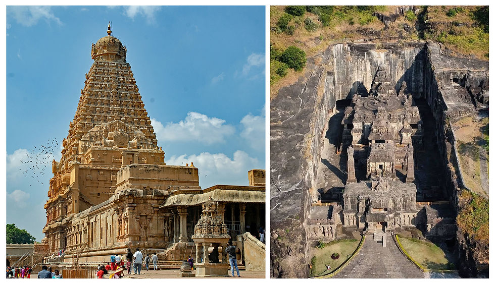 From monolithic carvings to towering vimanas—The evolution of Indian temple architecture through centuries of sacred design.