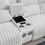 Thumbnail: U61	GRAY CORDUROY POWER 3 PC SECTIONAL W/BLUETOOTH SPEAKER, AND WIRELESS CHARGER
