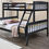 Thumbnail: S095	BLACK TWIN/FULL BUNK BED